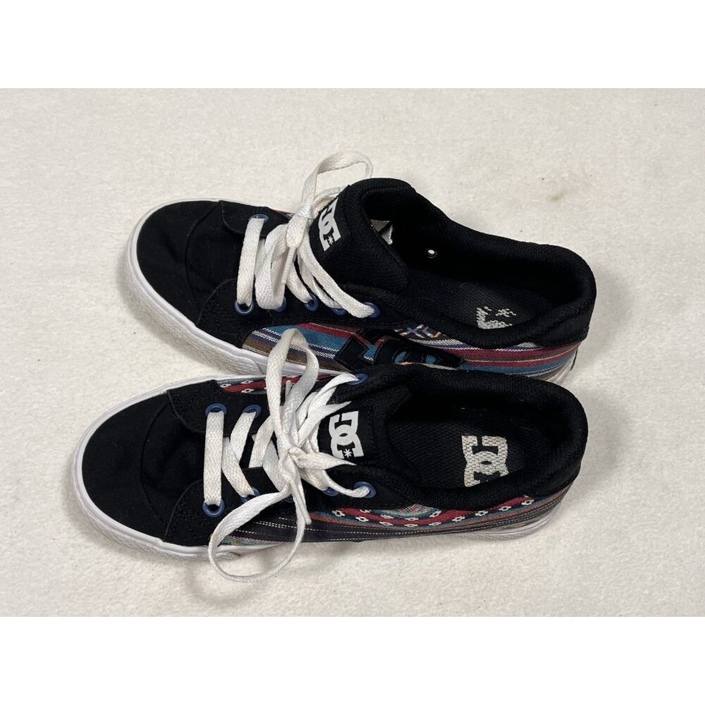 DC Shoes Women’s Chelsea Skate Sneakers Black Aztec Pattern Size 6.5 - Picture 8 of 11
